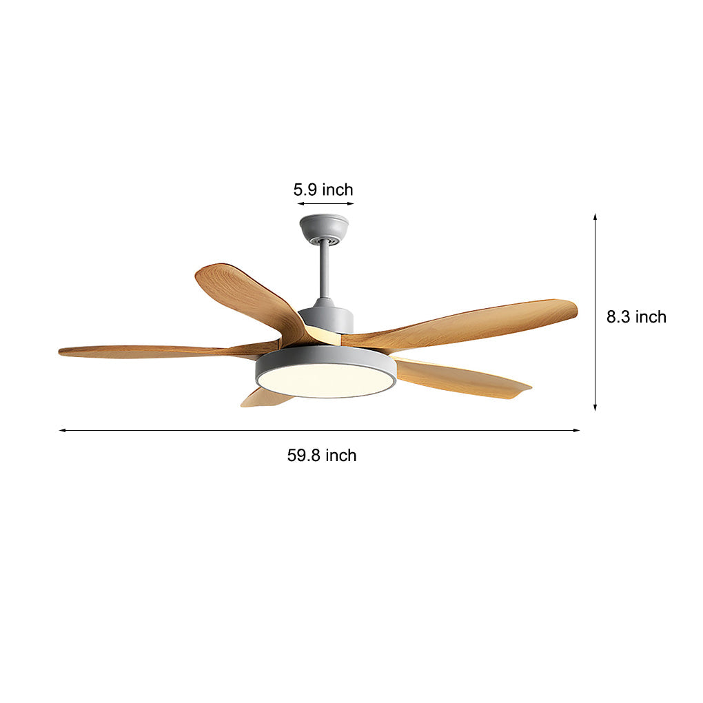 Stylish 60-Inch Nordic Ceiling Fan with Remote, Lights & Silent Inverter