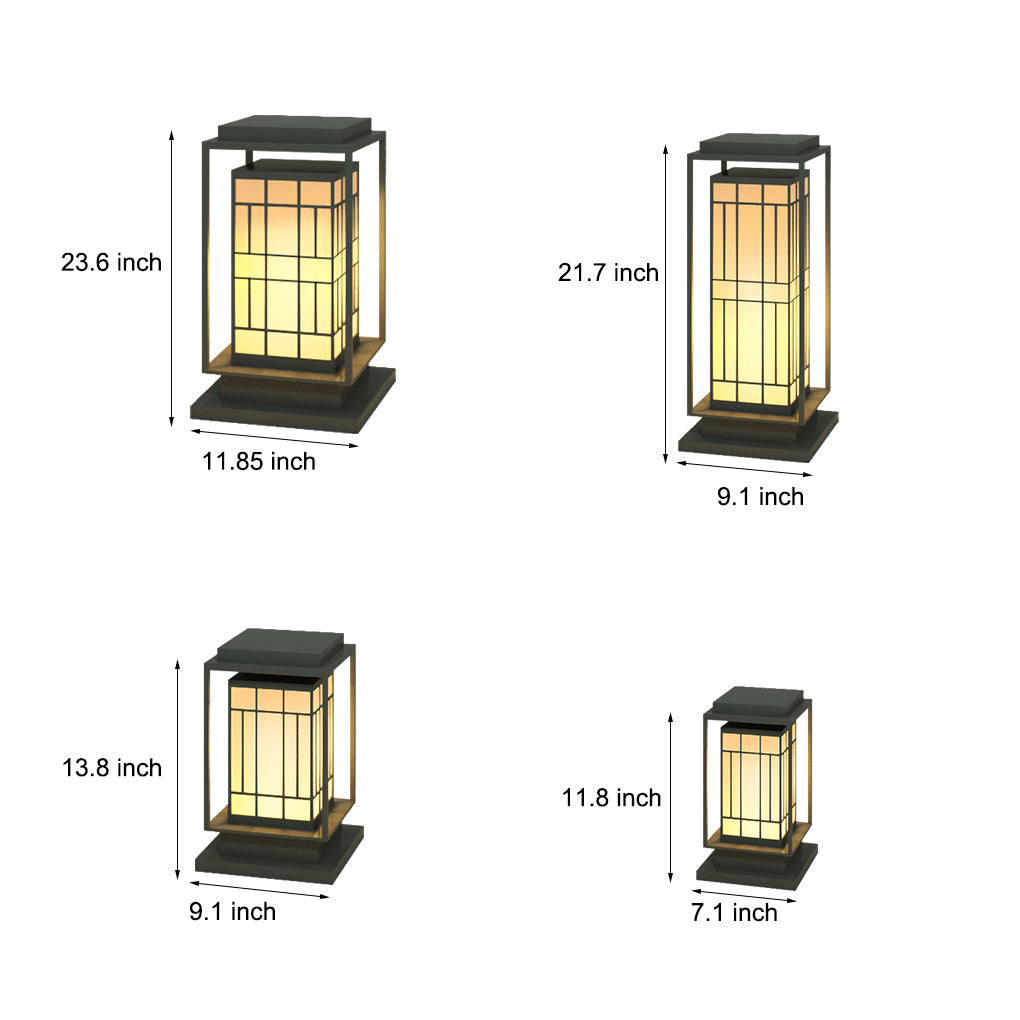 Elegant Retro Asian-Inspired LED Solar Path Lights for Outdoor Decor