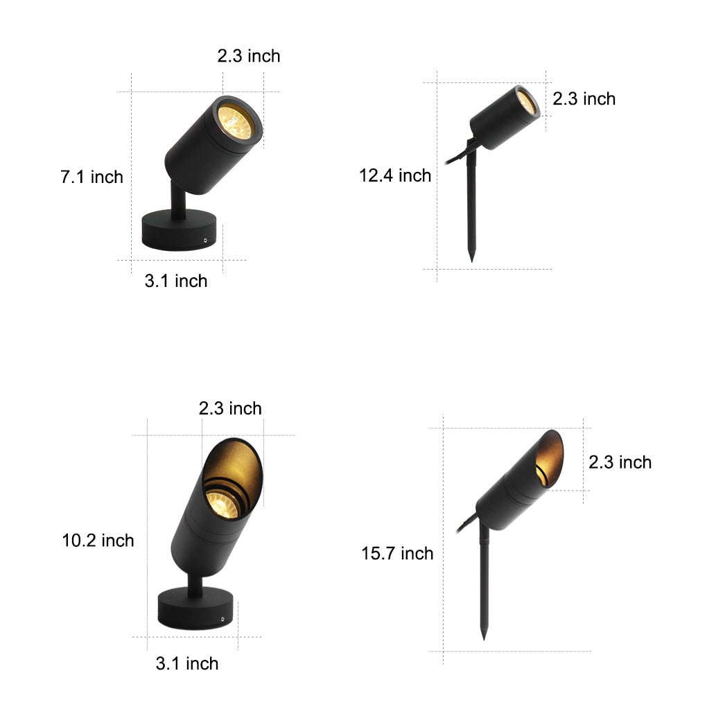 Adjustable Green Waterproof LED Landscape Spotlights for Outdoor Gardens