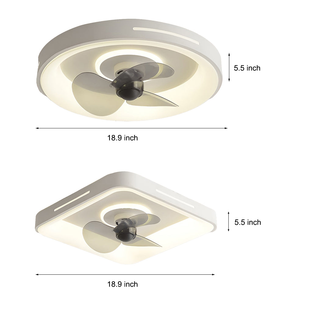 Ultra-Thin Nordic Inverter Ceiling Fan Light for Bedroom & Living Room