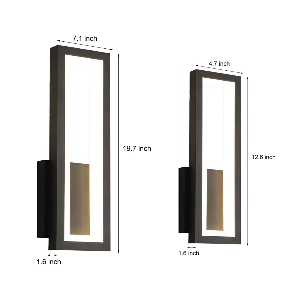 Sleek Rectangular White LED Wall Sconce Fixture for Modern Living Spaces