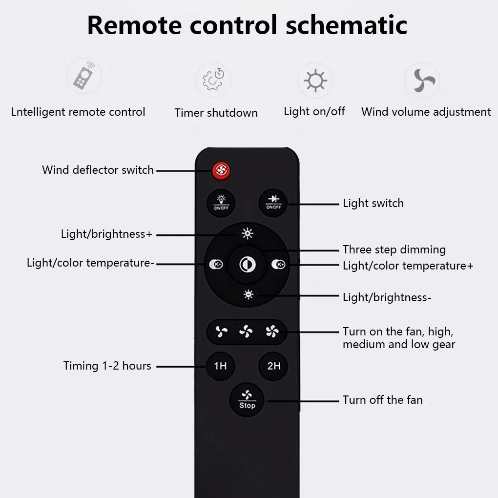 Sleek White Ultra-Thin LED Bladeless Ceiling Fan with Remote for Home