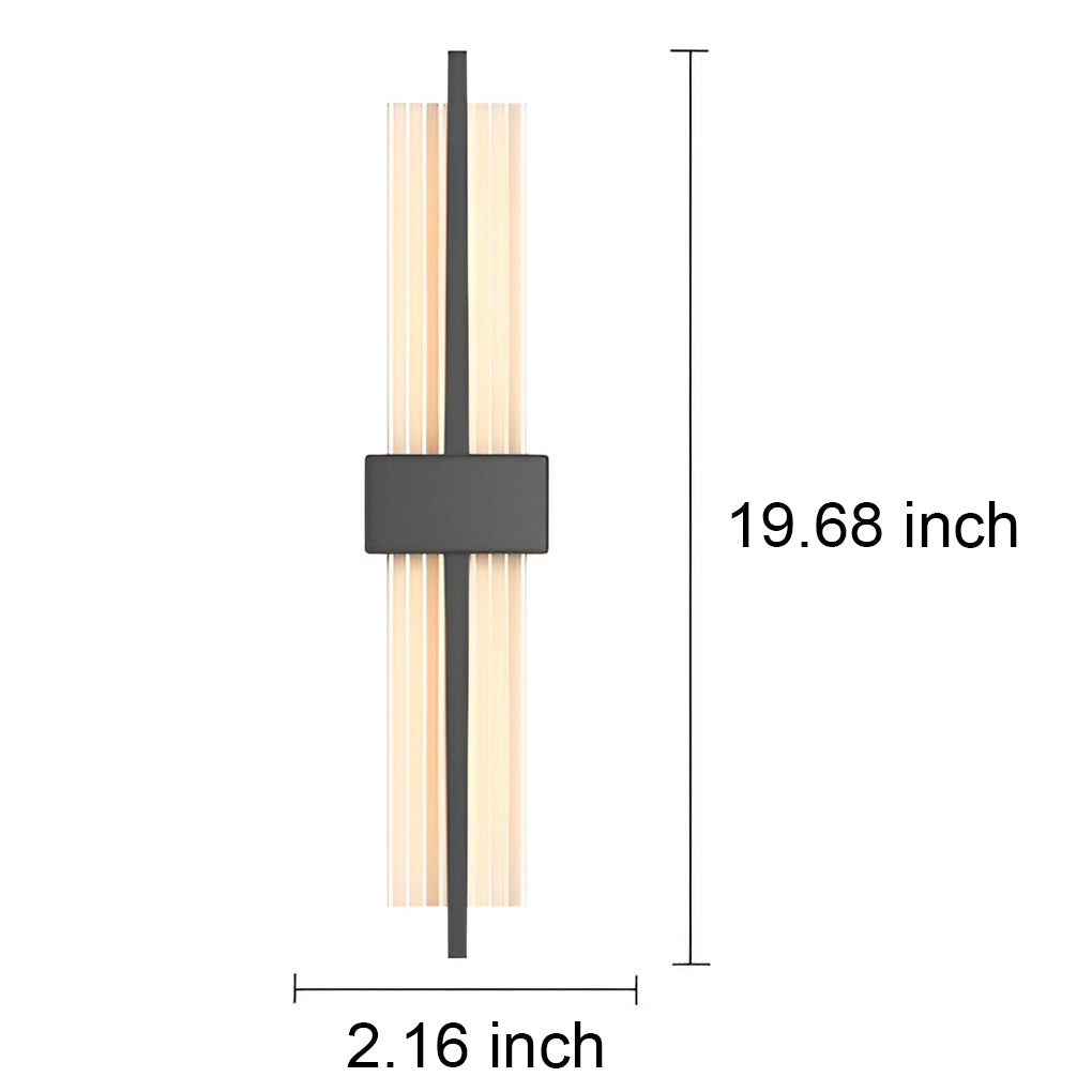 Postmodern Rectangle Warm LED Wall Sconce in Elegant Black for Living Room
