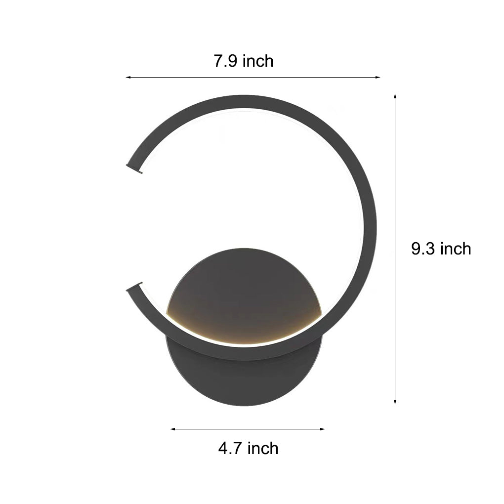 Nordic Round Stepless Dimming LED Wall Sconce Light for Living Room