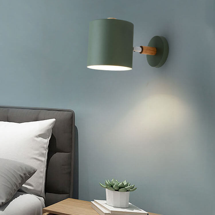 Nordic Rotatable White Macaron Wall Sconce Lamp for Living Room Decor