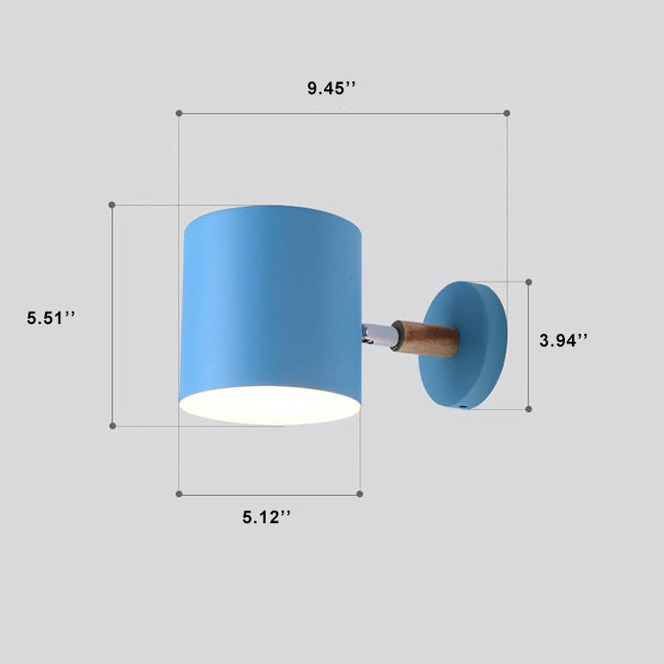 Nordic Rotatable White Macaron Wall Sconce Lamp for Living Room Decor
