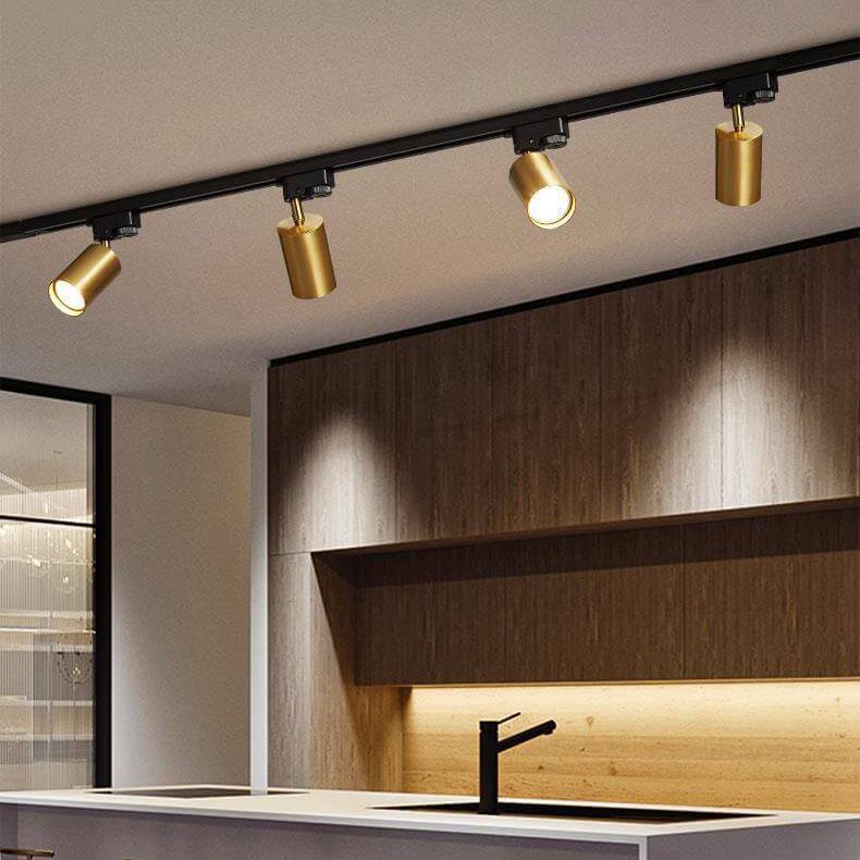 Sleek Black Tubular LED Flush Mount Track Lighting for Contemporary Homes