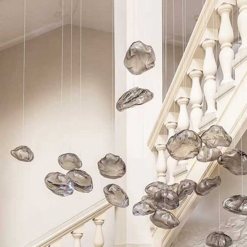 Contemporary Clear Glass Cloud Pendant Light for Living Room Dining Room