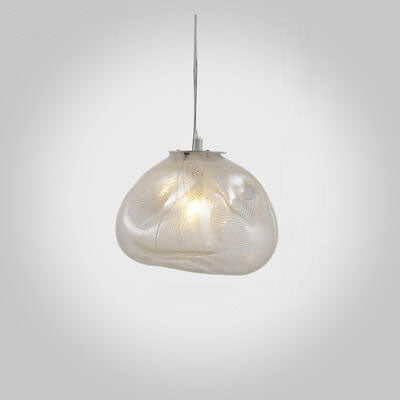 Contemporary Clear Glass Cloud Pendant Light for Living Room Dining Room