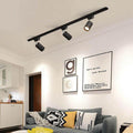 Sleek Black Tubular LED Flush Mount Track Lighting for Contemporary Homes