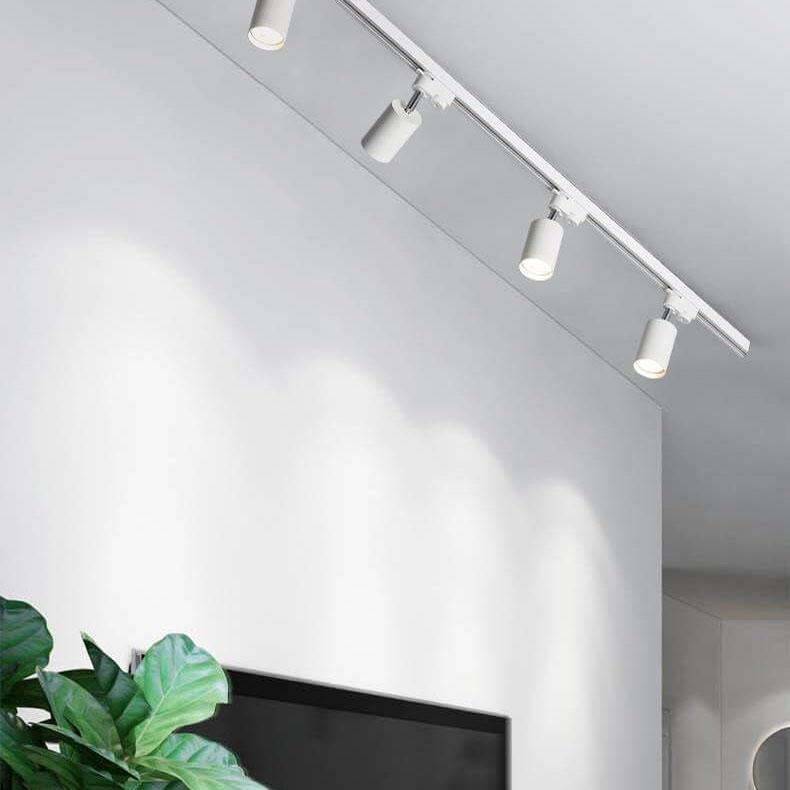 Sleek Industrial LED Flush Mount Tubular Track Lighting for Home Décor