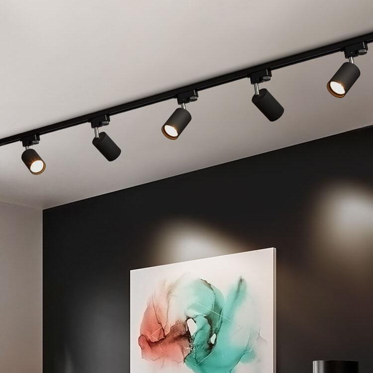 Sleek Industrial LED Flush Mount Tubular Track Lighting for Home Décor