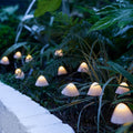 Colorful Contemporary Solar LED Mushroom String Lights for Outdoor Spaces