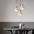 White Cement Nordic Minimalist Tapered Pendant Light for Modern Spaces