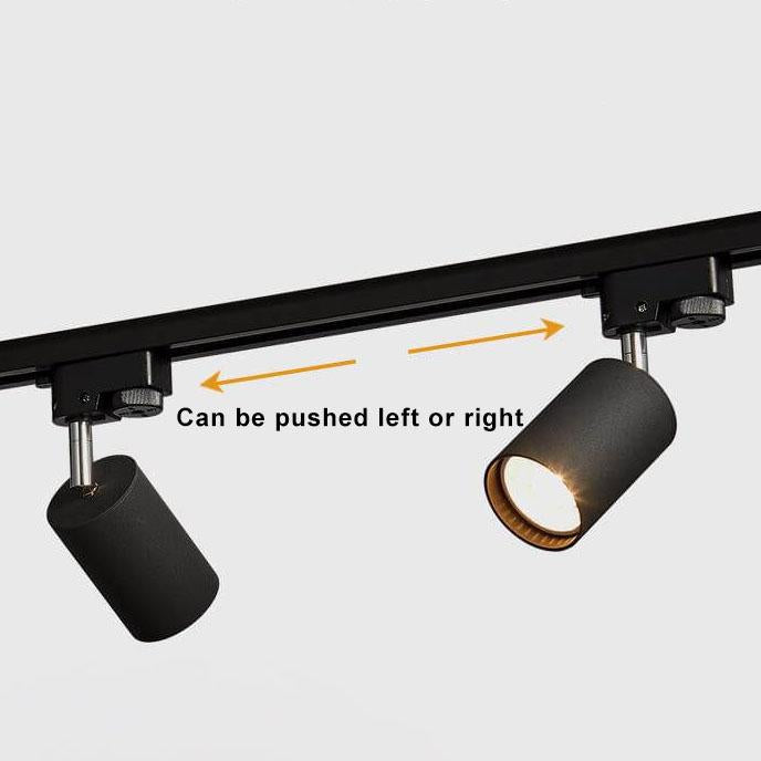 Sleek Black Tubular LED Flush Mount Track Lighting for Contemporary Homes