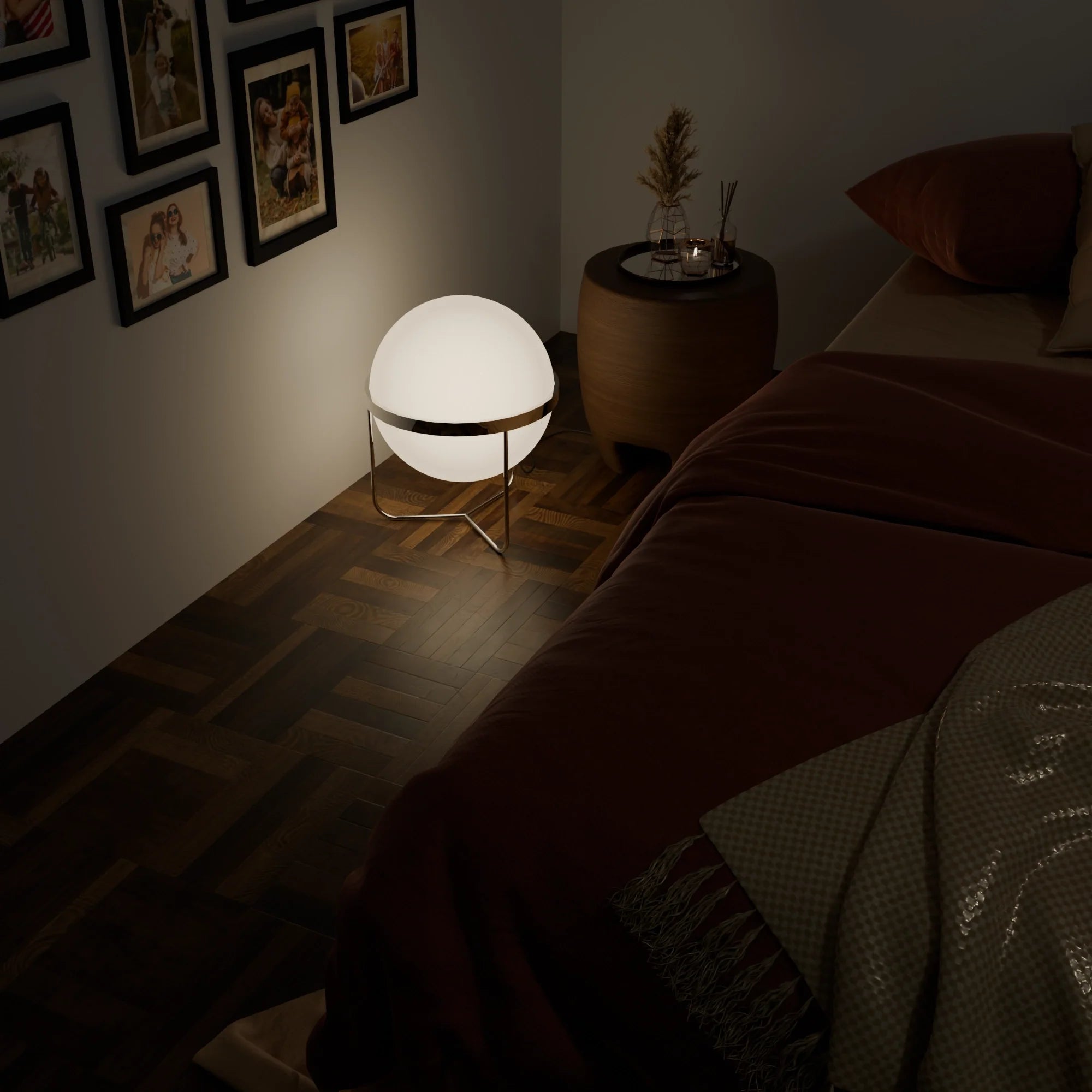 Elegant White Ceramic Table Lamp for Living Room or Bedroom Decor