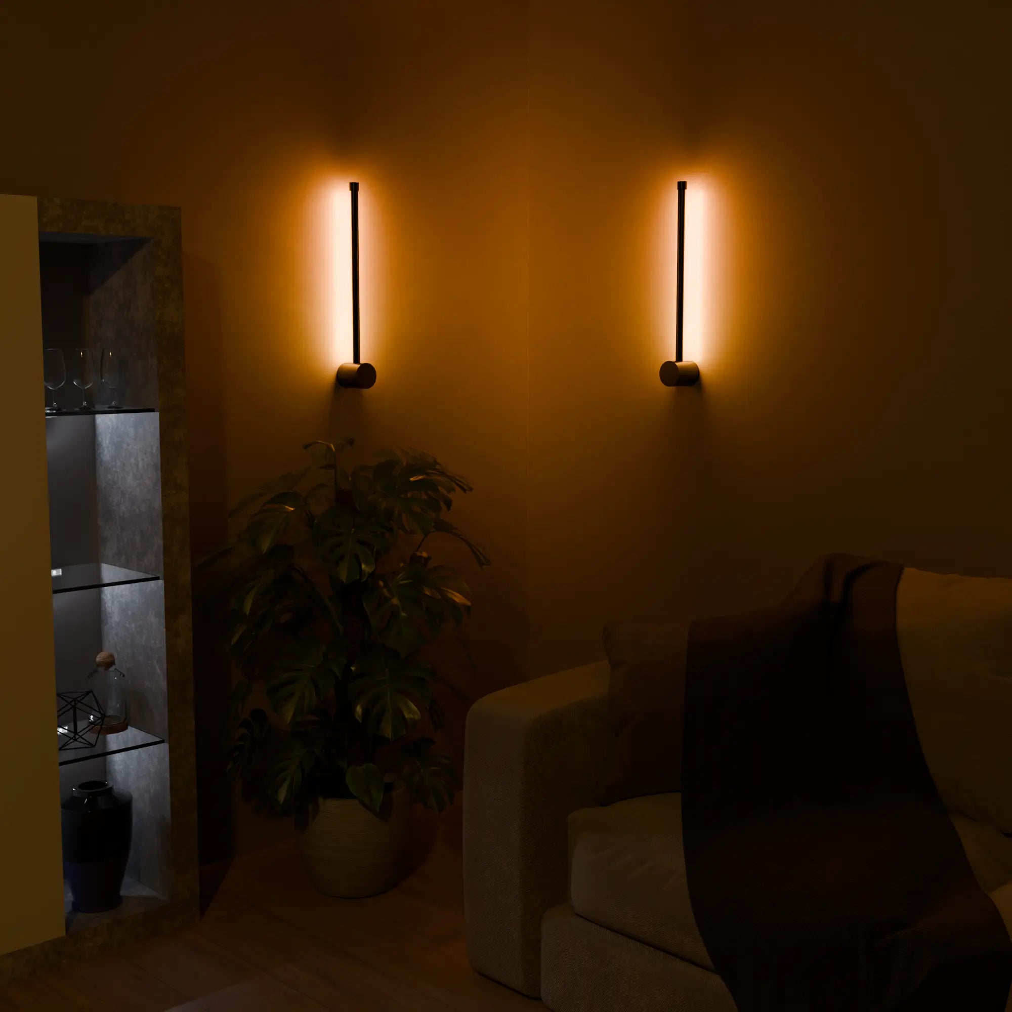Modern Brass Wall Lamp with White Shade for Living Room Bedroom Decor