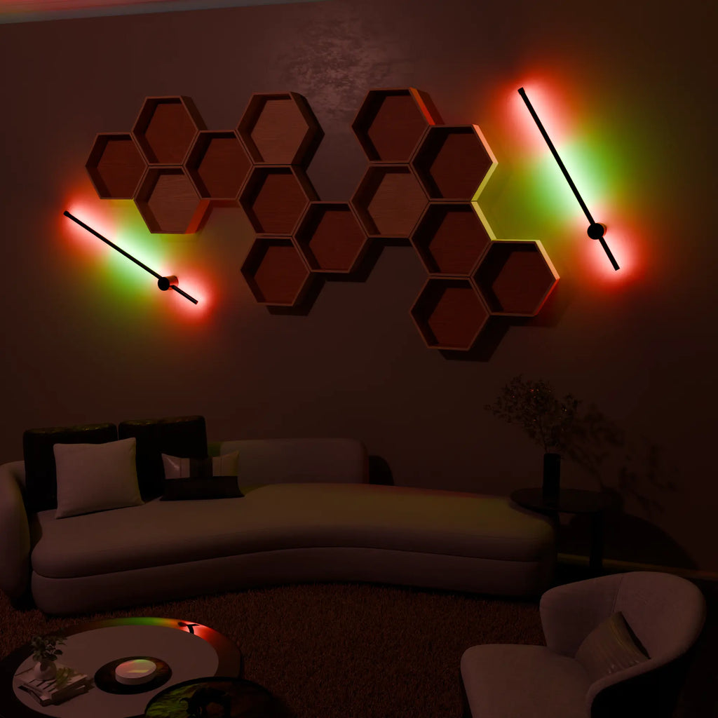 Modern Brass Wall Lamp with White Shade for Living Room Bedroom Decor