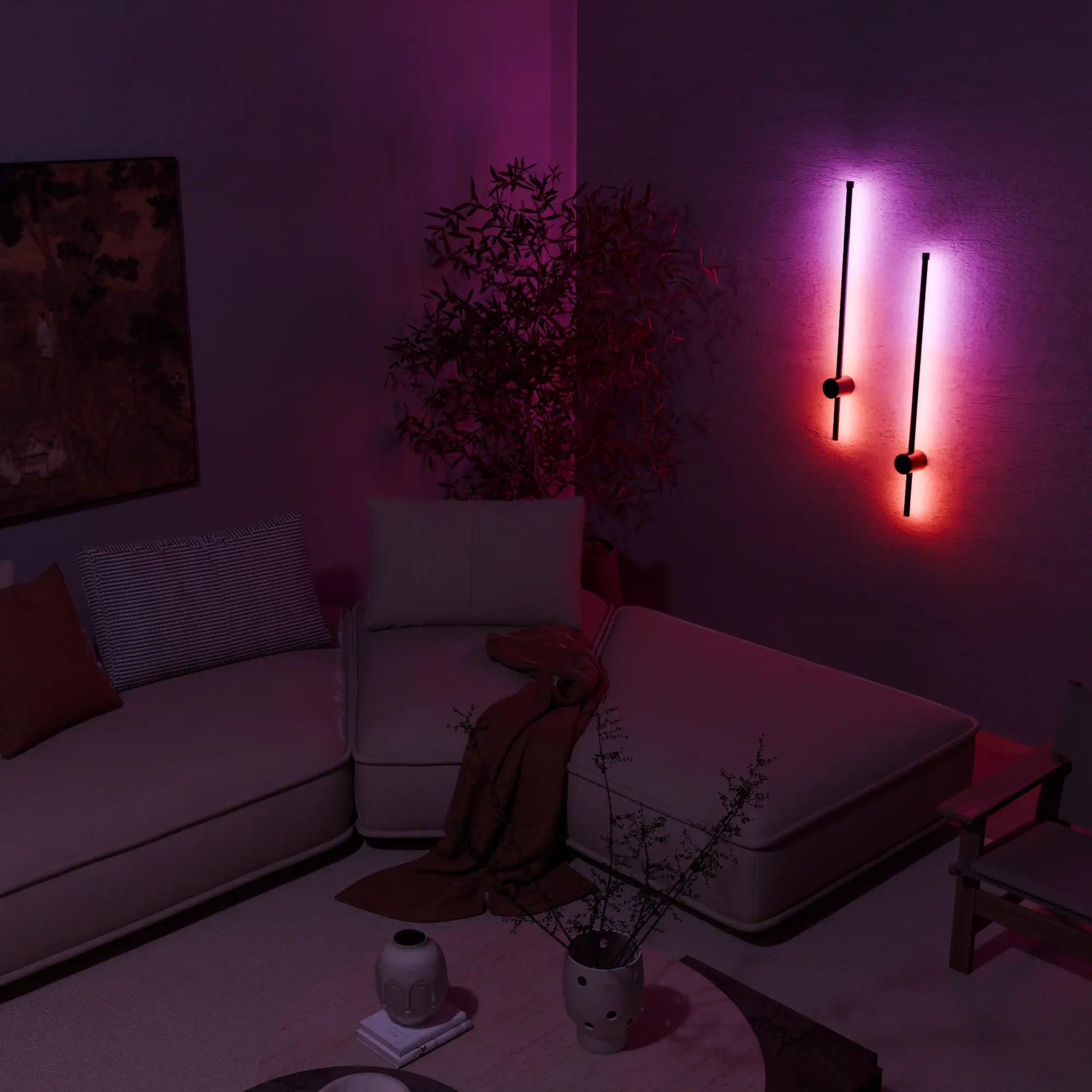 Modern Brass Wall Lamp with White Shade for Living Room Bedroom Decor