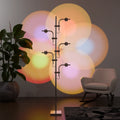 Modern Black Phoenix Floor Lamp with Metal Base for Living Room Decor