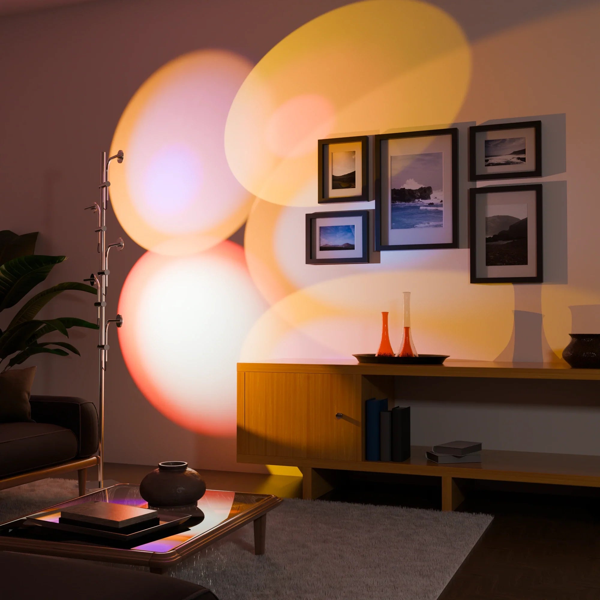Modern Black Phoenix Floor Lamp with Metal Base for Living Room Decor