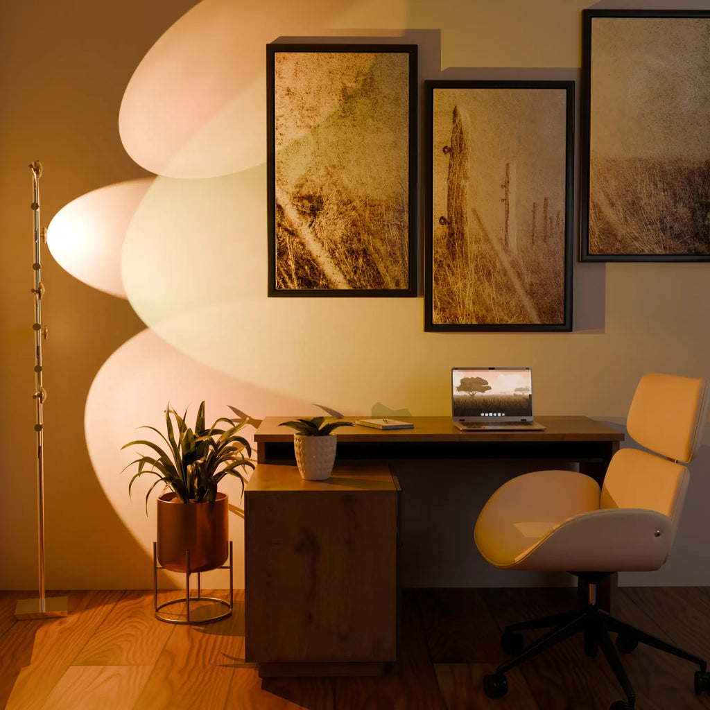 Elegant Black Brass Floor Lamp with Adjustable Shade for Living Room