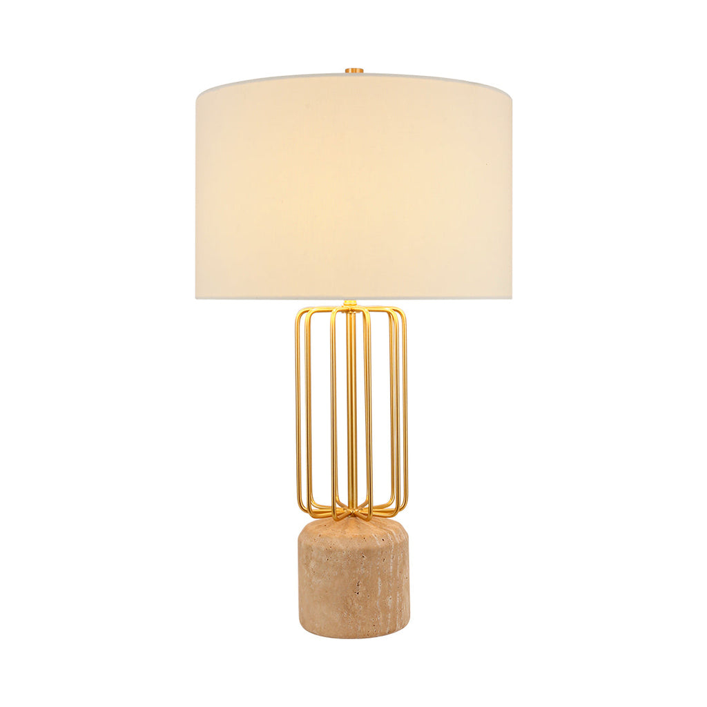 Nordic Geometric Metal Cage LED Table Lamp for Stylish Living Room Decor