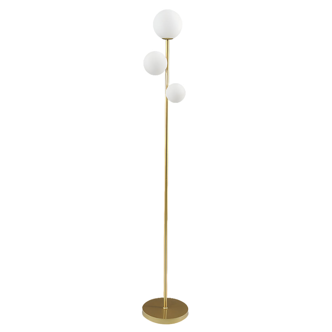 Modern Gold and Black Globe Floor Lamp for Living Room or Office Decor