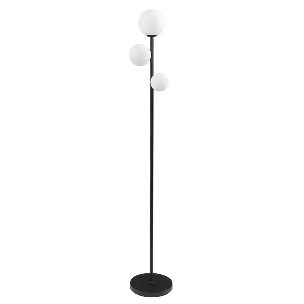 Modern Gold and Black Globe Floor Lamp for Living Room or Office Decor