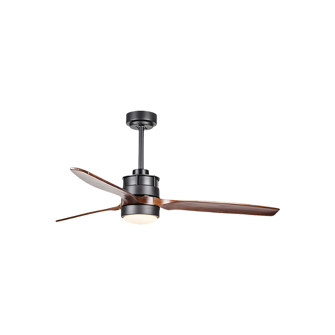 Sleek Modern White Ceiling Fan with LED Light & Remote for Living Room