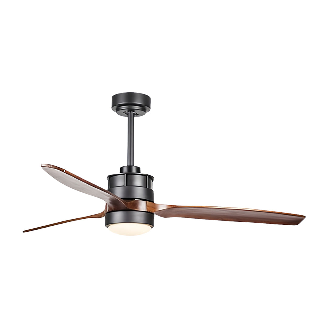 Sleek Modern White Ceiling Fan with LED Light & Remote for Living Room