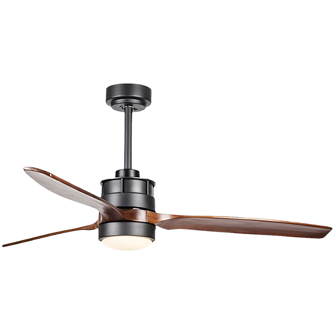 Sleek Modern White Ceiling Fan with LED Light & Remote for Living Room