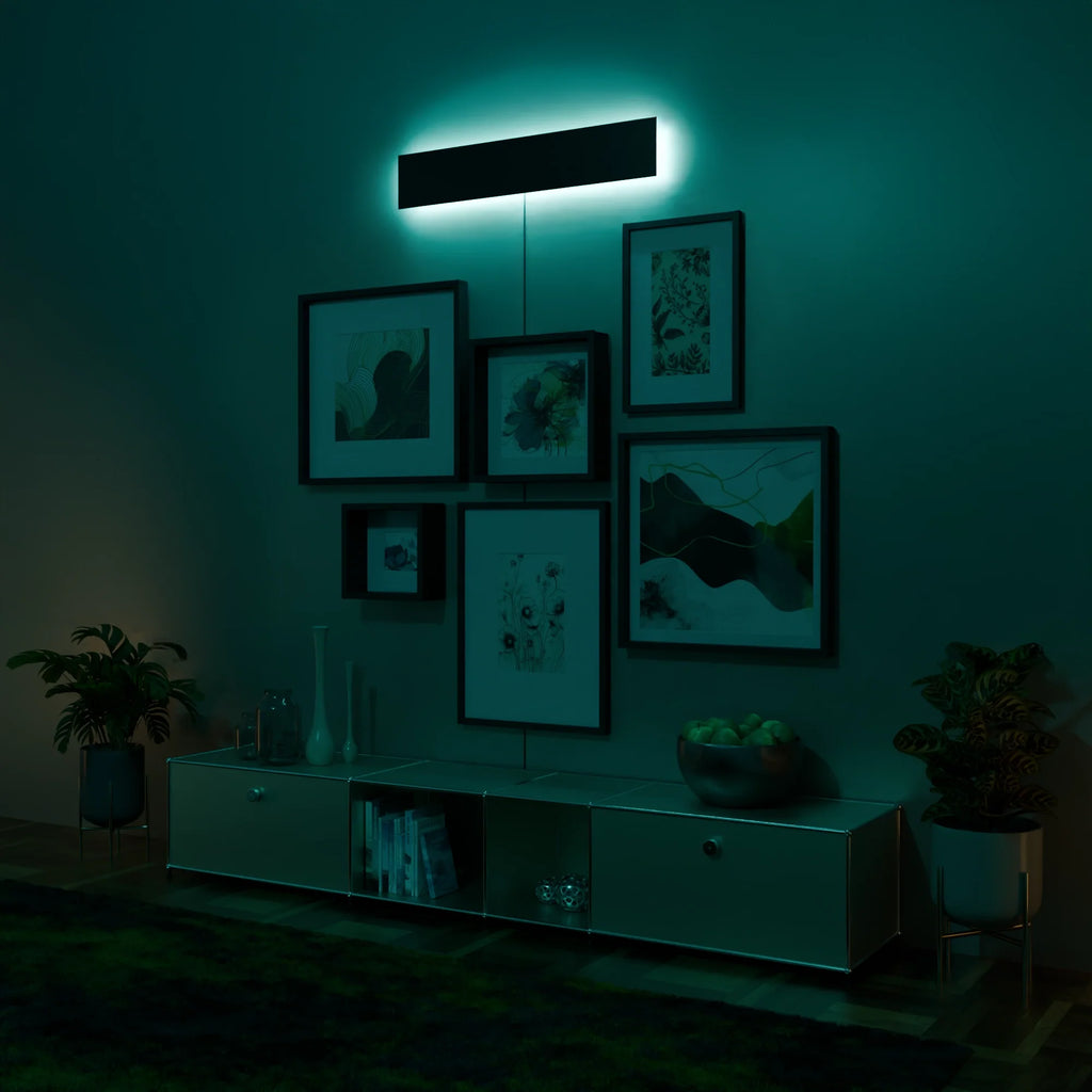 Elegant Smart Wall Lamp in White Metal for Living Room or Bedroom
