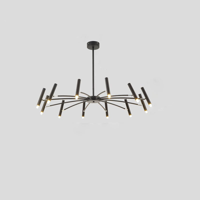Modern Round Radioactive Iron Aluminum Chandelier for Living Room Lighting