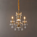 Elegant French Iron Crystal Candelabra Chandelier for Living Room 3/6/8 Lights