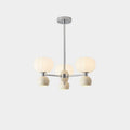 Rustic French Iron Frame Pumpkin Acrylic Chandelier for Living Room