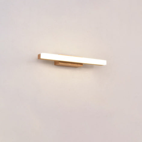 Scandinavian Natural Wood LED Wall Sconce Lamp for Modern Bathrooms