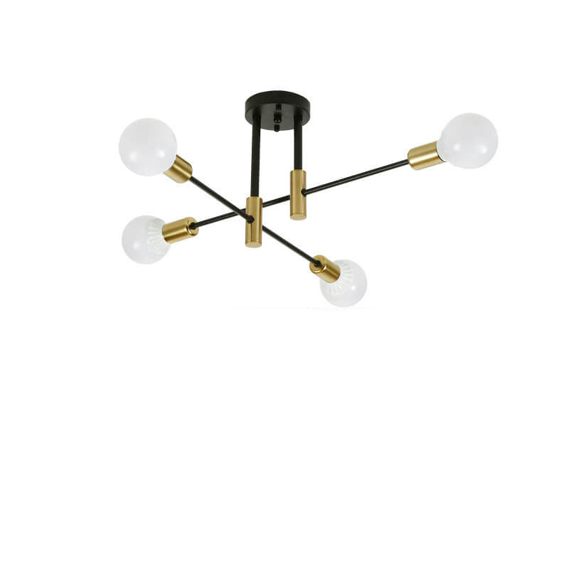 Nordic Minimalist Black Iron 4/6/8-Light Chandelier for Kitchen Island