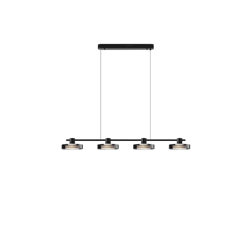 Nordic Black Stainless Steel LED Island Chandelier for Kitchen Decor