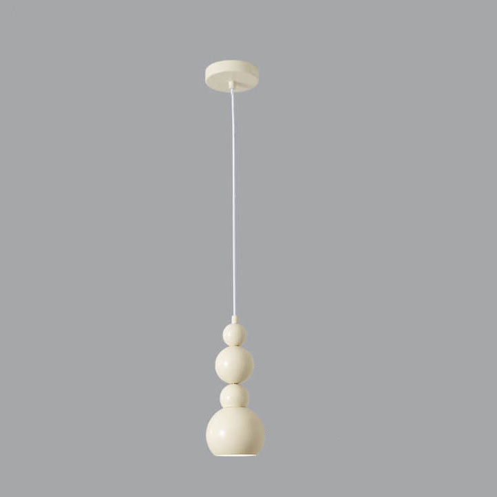 Elegant Cream Iron Gourd Chandelier Skewers for Dining Room Lighting