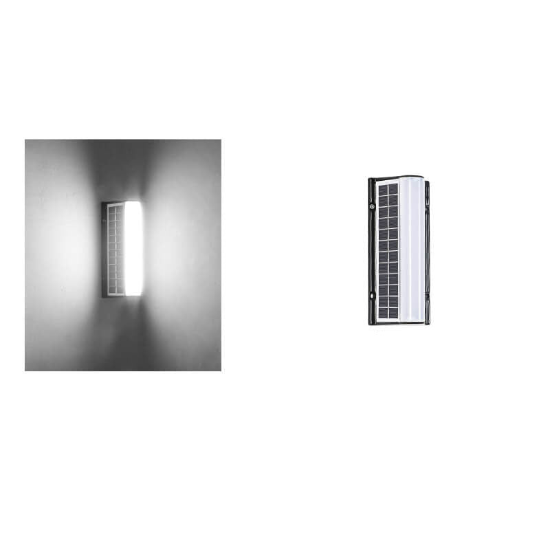 Contemporary Black Acrylic Solar LED Waterproof Garden Wall Light