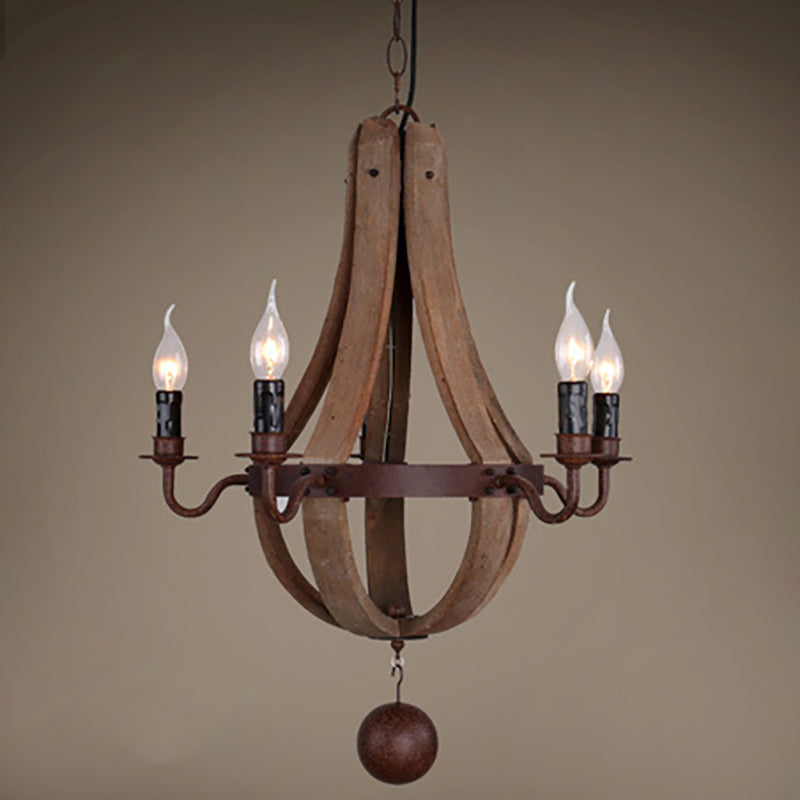 Rustic Wooden Branch Chandelier Candle Holder for Living Room Decor