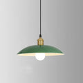 Vintage Green Iron Cone Pendant Light for Industrial-Style Entryway