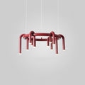 Modern Geometric Iron LED Chandelier for Stylish Living Room Decor