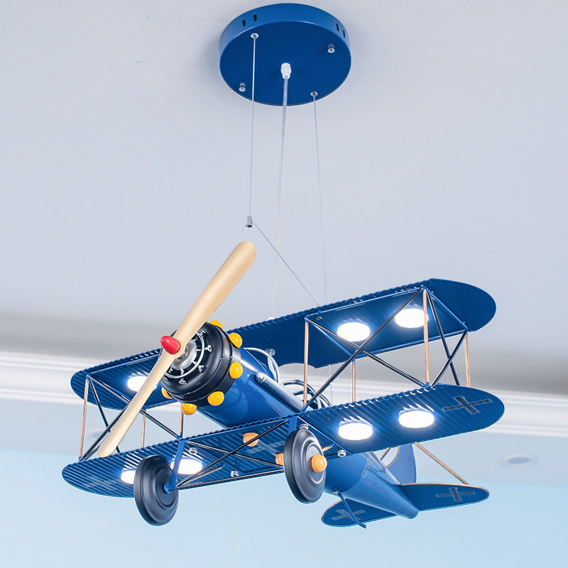 Colorful Acrylic Kids Aircraft LED Chandelier for Modern Bedroom Decor