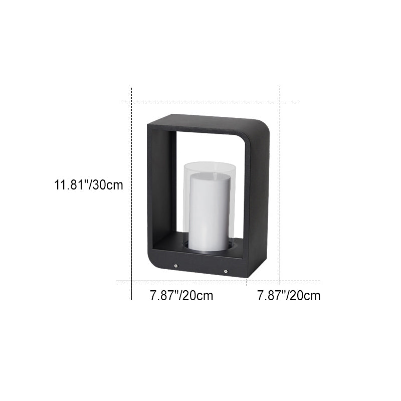 Contemporary Square Stainless Steel LED Landscape Light for Outdoor Use