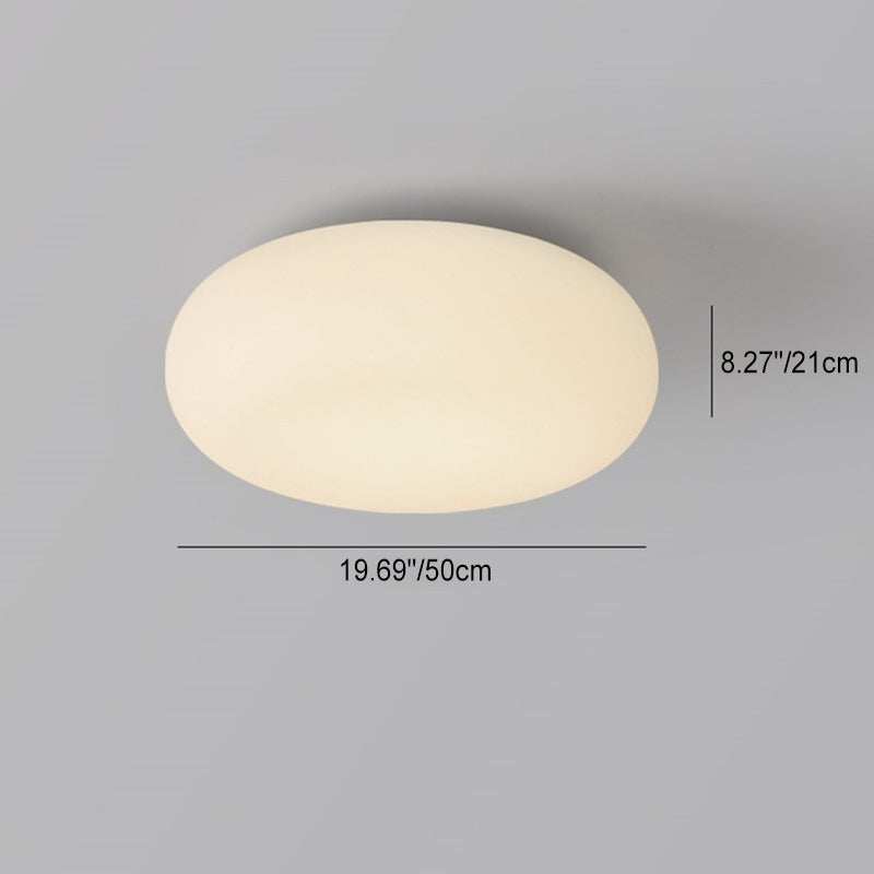 Modern Black Oval Iron LED Flush Mount Ceiling Light for Bedroom