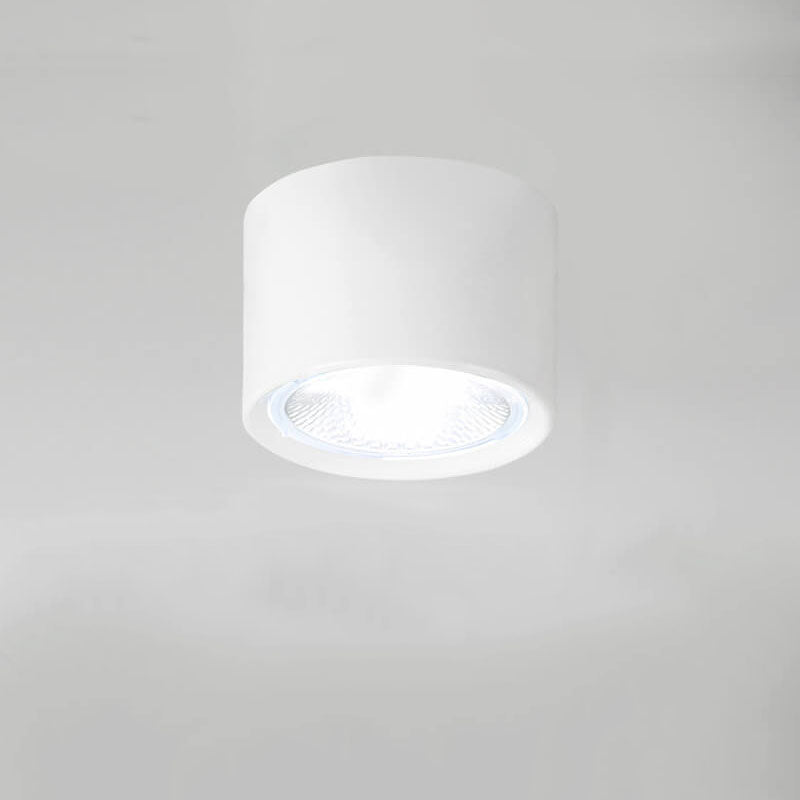 Sleek Black Nordic Cylinder LED Flush Mount Ceiling Light for Modern Interiors