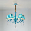 Elegant Modern Iron and Crystal Chandelier for Dining or Living Room