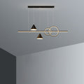 Contemporary Black Iron & Acrylic LED Chandelier for Dining Room Island